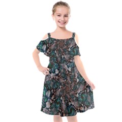 Art Artwork Fractal Digital Kids  Cut Out Shoulders Chiffon Dress by Wegoenart