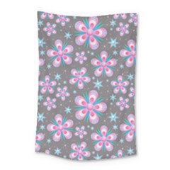 Seamless Pattern Flowers Pink Small Tapestry by Wegoenart