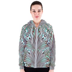 Crystal Design Crystal Pattern Glass Women s Zipper Hoodie by Wegoenart