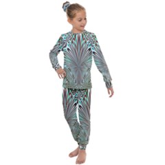 Crystal Design Crystal Pattern Glass Kids  Long Sleeve Set  by Wegoenart