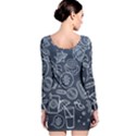 Internet Planets Drinks Computers Long Sleeve Bodycon Dress View2