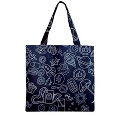 Internet Planets Drinks Computers Zipper Grocery Tote Bag by Wegoenart