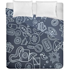 Internet Planets Drinks Computers Duvet Cover Double Side (california King Size) by Wegoenart