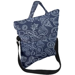 Internet Planets Drinks Computers Fold Over Handle Tote Bag by Wegoenart