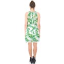 Leaves Green Pattern Nature Plant Halter Collar Waist Tie Chiffon Dress View2