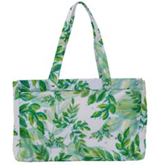 Leaves Green Pattern Nature Plant Canvas Work Bag by Wegoenart