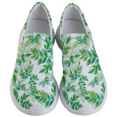 Leaves Green Pattern Nature Plant Women s Lightweight Slip Ons by Wegoenart