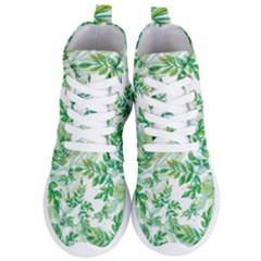 Leaves Green Pattern Nature Plant Women s Lightweight High Top Sneakers by Wegoenart