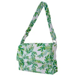 Leaves Green Pattern Nature Plant Full Print Messenger Bag by Wegoenart