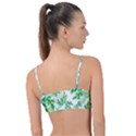 Leaves Green Pattern Nature Plant Knot Up Bikini Top View2