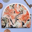 Marble Texture White Pattern Horseshoe Style Canvas Pouch View2