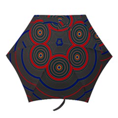 Art Design Fractal Circle Mini Folding Umbrellas by Wegoenart