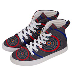 Art Design Fractal Circle Women s Hi-top Skate Sneakers by Wegoenart