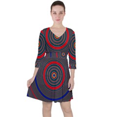 Art Design Fractal Circle Ruffle Dress by Wegoenart