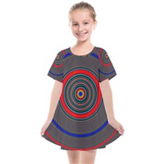 Art Design Fractal Circle Kids  Smock Dress by Wegoenart