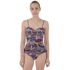 Textile Fabric Cloth Pattern Sweetheart Tankini Set by Wegoenart