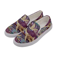 Textile Fabric Cloth Pattern Women s Canvas Slip Ons by Wegoenart