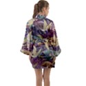 Textile Fabric Cloth Pattern Long Sleeve Satin Kimono View2