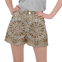 Wood And Wood With Hearts And More Wood Ornate Ripstop Shorts by pepitasart