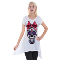 Candyskull Short Sleeve Side Drop Tunic