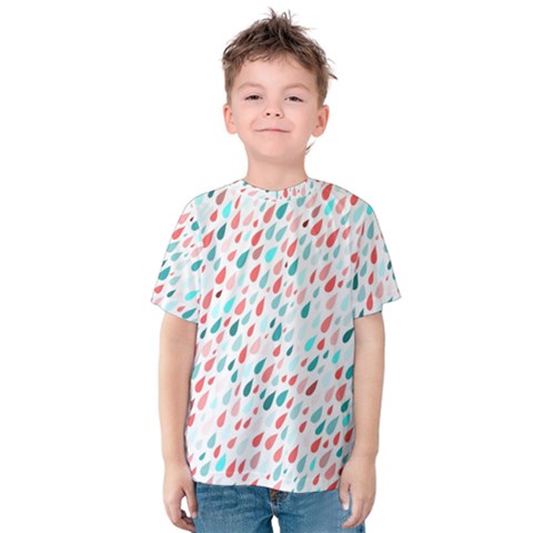 Rainy Day Pattern Kids  Cotton Tee by HelgaScand