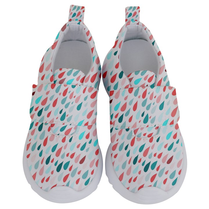 Rainy Day Pattern Kids  Velcro No Lace Shoes