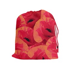 Poppies  Drawstring Pouch (xl) by HelgaScand