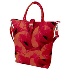 Poppies  Buckle Top Tote Bag by HelgaScand