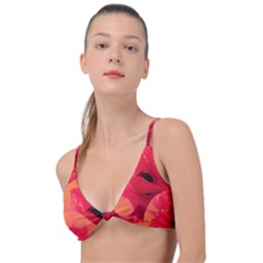 Poppies  Knot Up Bikini Top by HelgaScand