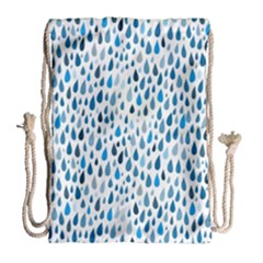 Rain Drops Drawstring Bag (large)