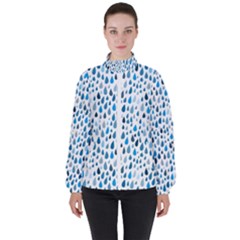 Rain Drops Women s High Neck Windbreaker by HelgaScand