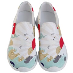 Mountain Sun Japanese Illustration Men s Lightweight Slip Ons by Vaneshart