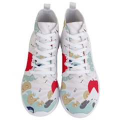 Mountain Sun Japanese Illustration Men s Lightweight High Top Sneakers