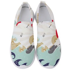 Mountain Sun Japanese Illustration Men s Slip On Sneakers by Vaneshart