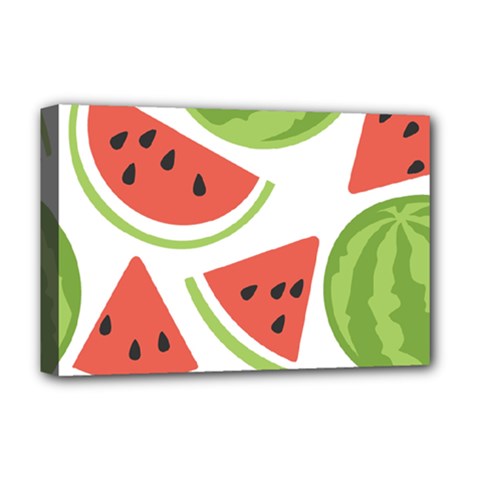 Watermelon Juice Auglis Clip Art Watermelon Deluxe Canvas 18  X 12  (stretched) by Vaneshart