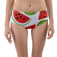 Watermelon Juice Auglis Clip Art Watermelon Reversible Mid-waist Bikini Bottoms by Vaneshart