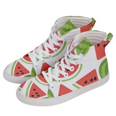 Watermelon Juice Auglis Clip Art Watermelon Men s Hi-top Skate Sneakers by Vaneshart