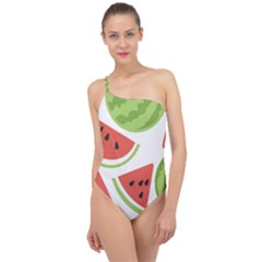 Watermelon Juice Auglis Clip Art Watermelon Classic One Shoulder Swimsuit by Vaneshart