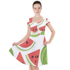 Watermelon Juice Auglis Clip Art Watermelon Cap Sleeve Midi Dress by Vaneshart