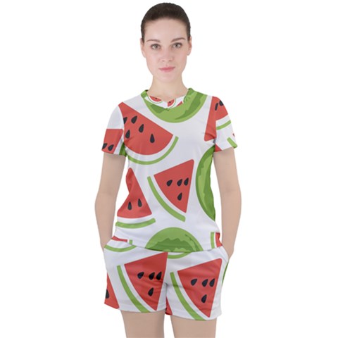 Watermelon Juice Auglis Clip Art Watermelon Women s Tee And Shorts Set by Vaneshart