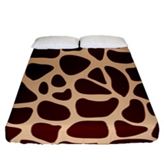 Animal Print Giraffe Patterns Fitted Sheet (queen Size) by Vaneshart