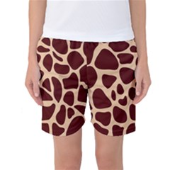 Animal Print Giraffe Patterns Women s Basketball Shorts by Vaneshart