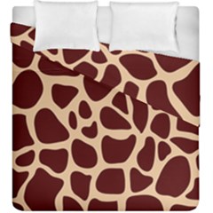 Animal Print Giraffe Patterns Duvet Cover Double Side (king Size) by Vaneshart