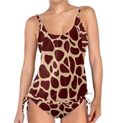 Animal Print Giraffe Patterns Tankini Set by Vaneshart