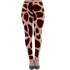 Animal Print Giraffe Patterns Lightweight Velour Leggings by Vaneshart