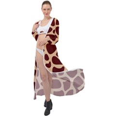 Animal Print Giraffe Patterns Maxi Chiffon Beach Wrap