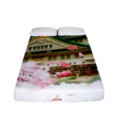 Osaka Castle Nagoya Castle Kumamoto Castle Fitted Sheet (full/ Double Size) by Vaneshart