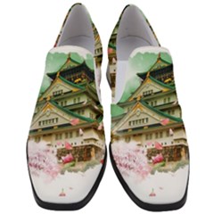 Osaka Castle Nagoya Castle Kumamoto Castle Women Slip On Heel Loafers by Vaneshart