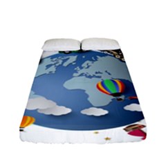 Earth Rocket Vector Earth Fitted Sheet (full/ Double Size) by Vaneshart