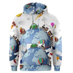 Earth Rocket Vector Earth Men s Pullover Hoodie by Vaneshart